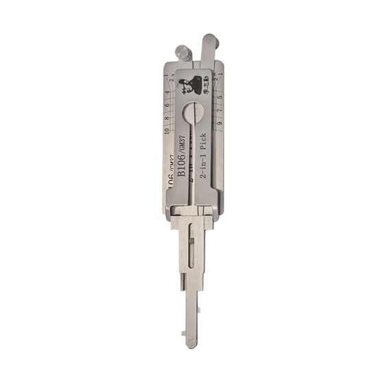 Original Lishi Read Decoder 10-Cut for GM Z-Keyway B106-GM37 Non Warded (Anti-Glare) Dr/Bt #L1042