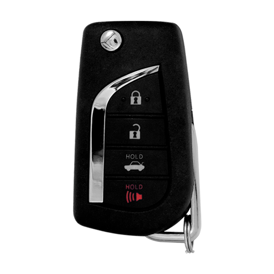 For Toyota 2018-2021 4-Button HYQ12BFB (PN:89070-06790) w/Trunk LXP90 Blade H-Chip 315Mhz Remote Flip key (S) #179