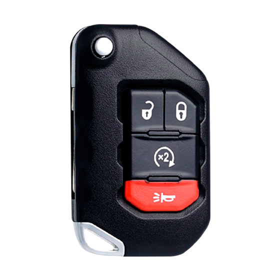 For Jeep Wrangler 2018-2021 4-Button OHT1130261 w/RS 4A Chip Remote Flip Key #66