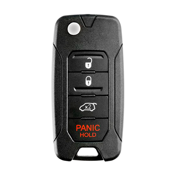 For Jeep Renegade-Fiat 500X 2016-2020 4-Button 2ADFTFI5AM433TX (PN:65YK41LXHAA) 433Mhz Remote Flip Key #68