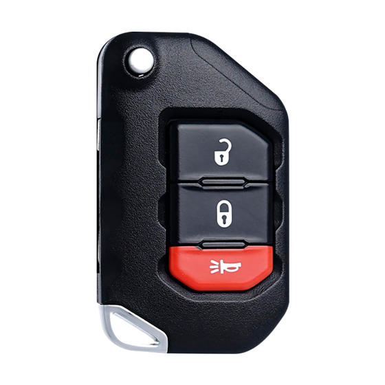 For Jeep Wrangler 2018-2025 3-Button OHT1130261 (PN:68416784AA) Fold 4A Chip Remote Flip Key #65
