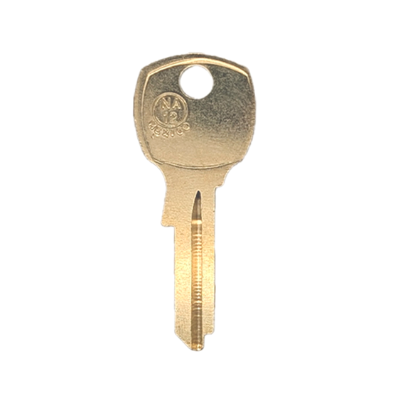 NA12 (1069LB) 5-Pin BRASS Finish (JMA NTR-2DE) Mailbox Metal Head Key